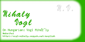 mihaly vogl business card